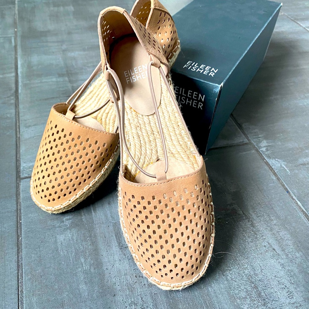 Eileen Fisher Lee Espadrille in Barley (Size 6), NWTs